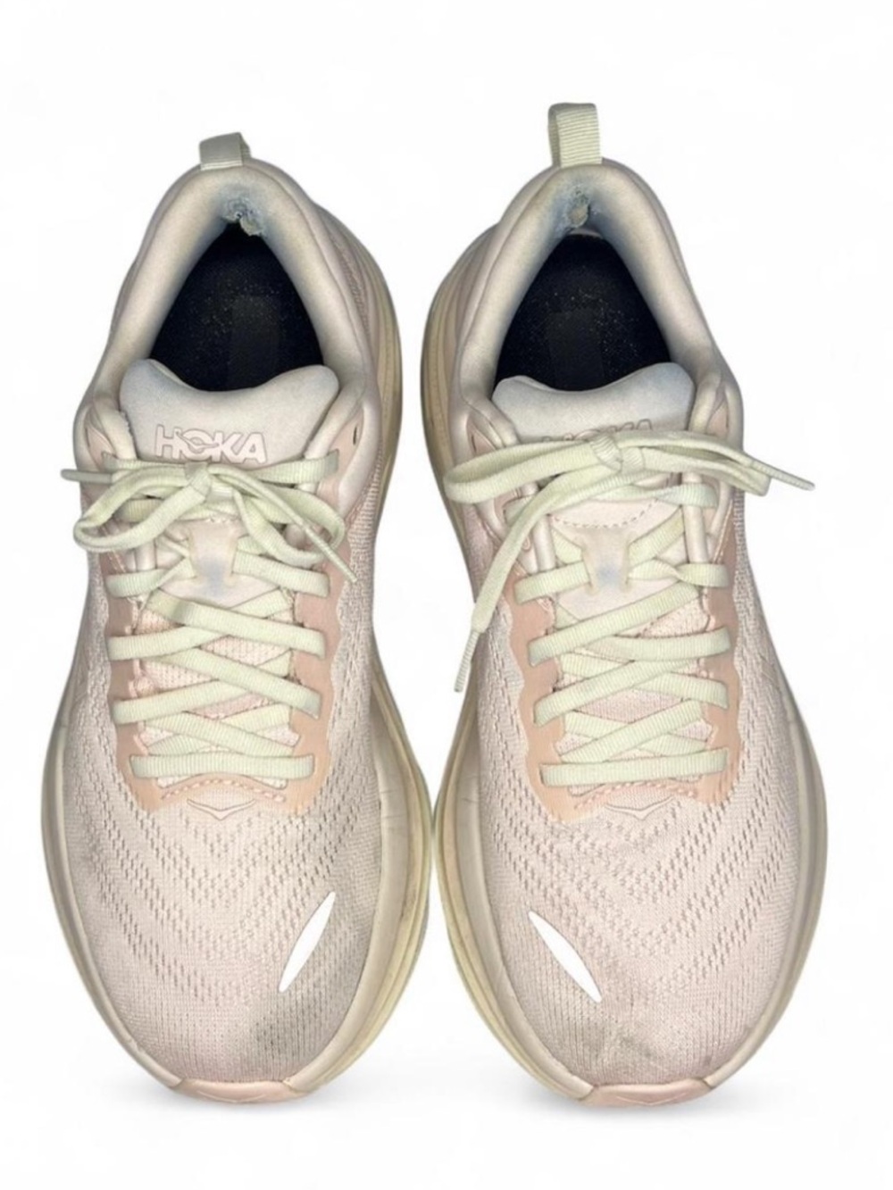 Hoka Bondi 8 Women's Soft Pink Athletic Running Shoes - Size 9.5 B Sneakers